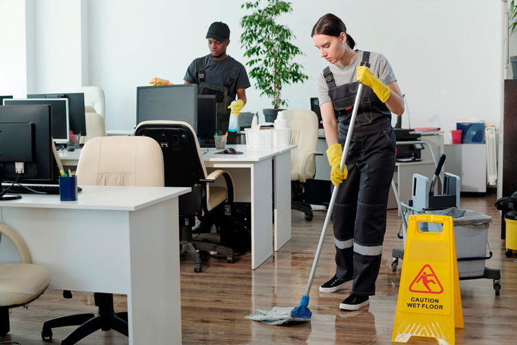 Limpieza y mantenimiento en oficinas y espacios de trabajo
